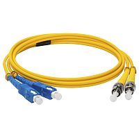 Патч-корд оптический LANMASTER, LSZH, дуплексный, ST/UPC-SC/UPC, SM OS2, 7.0 м | код LAN-2ST-2SC/SU-7.0 | LANMASTER