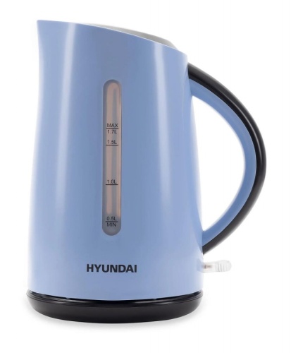 Чайник электрический Hyundai HYK-P2028 1.7л. 2200Вт голубой/серый корпус: пластик | код 1794318 | HYUNDAI