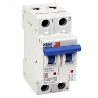 Выключатель автоматический двухполюсный 32А C 10кА AC OptiDin BM63-2C32-10-УХЛ3 | код 262595 | КЭАЗ
