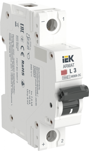 ARMAT Авт. выкл. M06N-DC 1P L 3А IEK | код AR-M06N-1-L003DC | IEK