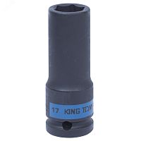 Головка торцевая ударная глубокая шестигранная 1/2', 17 мм | код 443517M | King Tony