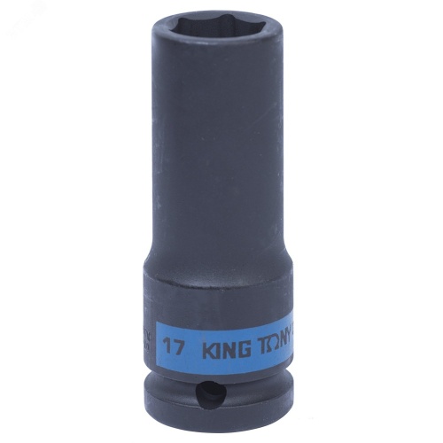 Головка торцевая ударная глубокая шестигранная 1/2', 17 мм | код 443517M | King Tony