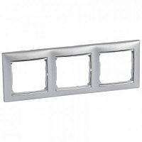 Рамка 3-местная алюминий модерн VALENA DIY | код 694358 | IEK