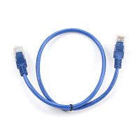 Патч-корд UTP Cablexpert PP12-0.5M/B кат.5e, 0.5м, литой, многожильный (синий) | код PP12-0.5M/B | Cablexpert