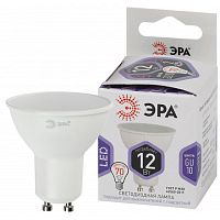 Лампа светодиодная LED MR16-12W-860-GU10 MR16 12Вт софит GU10 холод. бел. | Код. Б0049076 | ЭРА