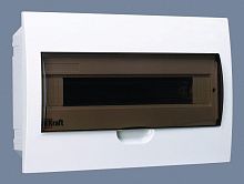 Корпус модульный встраиваемый ЩРВ-П-18 тонированная дверь IP41: 1ряд, 18 модулей, 252 х 398 х 102 (ВхШхГ) | код. 31005DEK | DEKraft