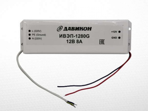 Источник вторичного электропитания 12В 8А | код ИВЭП-1280G | Давикон