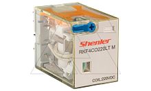 Реле RKF, 4CO, 220VDC, с LED, тест. кноп., Коэф. Сраб. 0,65Un | код RKF4CO220LTM | Shenler