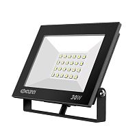 Прожектор светодиодный СДО-20 30Вт 6500К IP65 230В BL ДО прозр. закален. стекло | код 5047280 | ФАZА
