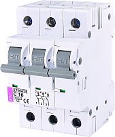 Автоматический выключатель ETIMAT 6 3p C 16А (6 kA) | код 002145516 | ETI