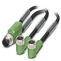 Кабель для датчика / исполнительного элемента SAC-3P-M12Y/2X0,6-PUR/M 8FR | код 1671386 | PHOENIX CONTACT