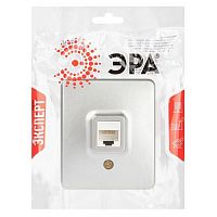 Розетка Эксперт 11-3203-03 информационная RJ45, IP20, ОУ, алюминий | код Б0063009 | ЭРА