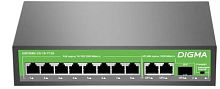 Коммутатор Digma DSP208G-2G-1S-T120 (L2) 10x1Гбит/с 1SFP 8PoE 8PoE+ 120W неуправляемый | код 1976101 | DIGMA