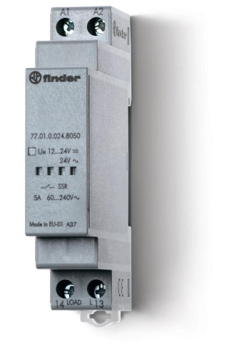 Реле модульное твердотельное выход 15А 24В DC 6...24В DC 17.5мм IP20 | код 770190249024 | FINDER