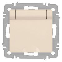 Розетка 1-м СП Accent 6-203-02 16А IP20 250В 2P+E Schuko с крышкой сл.кость Intro Б0063716