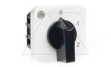 Переключатель BS 16 123 U, 2P, 20A, тип 0-1-2, 2NO на 1_2, на дверь, фронт IP40 | код EAC603795R | Rade Koncar