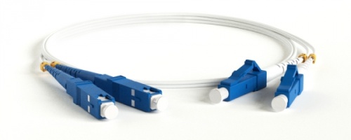 Патч-корд волоконно-оптический (шнур) SM 9/125 (G.657) LC/UPC-SC/UPC 2 мм duplex LSZH 2м, Hyperline FC-D2-9A1-LC/UR-SC/UR-H-2M-LSZH-WH | код 39410 | Hyperline