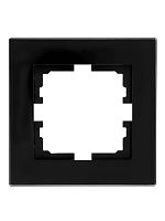 Рамка 1-местн. гориз. VESNA стекло черн. LEZARD 742-5880-146