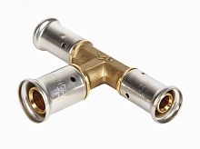 Тройник пресс 16х20х16 переходной, латунь | код 12P-162016 | Henco