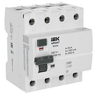 ARMAT ВДТ R10N 4P 63А 100мА тип B IEK | код AR-R10N-4-063B100 | IEK