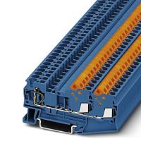 Проходные клеммы QTCS 2,5-TWIN BU | код 3050345 | PHOENIX CONTACT