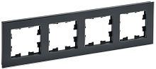 Рамка 4-м BRITE РУ-4-2-БрЧ стекло черн. | код. BR-M42-G-K02 | IEK