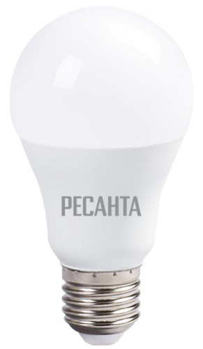 Лампа светодиодная LL-R-A60-13W-230-3K-E27 (груша, 13Вт, тепл., Е27) Ресанта, , Шт | код 76/1/17 | РЕСАНТА
