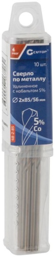Сверло по металлу удлиненное Profi с кобальтом 5%, 2x85 мм (10 шт.) | код 48-2-85 | FIT фото 3