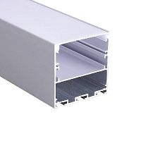 Профиль накладной PAL 5050 (комплект 2м; 2глухих заглушки; рассеиватель матов.; 4клипсы крепежных; 2подвеса по1м) | код 5049901 | JazzWay