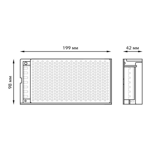 Блок питания для светодиодной ленты Black 100Вт 12В IP20 (драйвер) GAUSS 202003100 фото 4