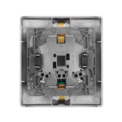 Розетка Inspiria 16А 250В 2х2p+E защ. шторки безвинт. зажимы антрацит IEK 673758 фото 3