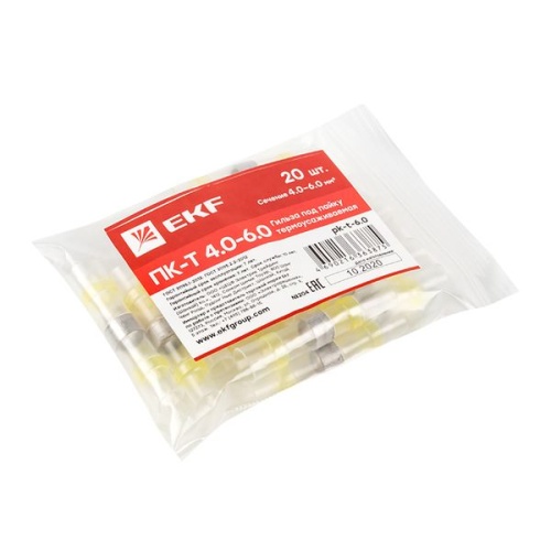 Гильза термоусаживаемая ПК-Т 4,0-6,0 под пайку (20шт,) | код pk-t-6.0 | EKF фото 3