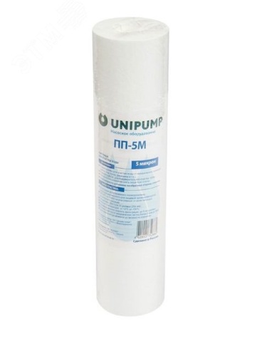 Картридж для магистрального фильтра ПП-5 М 10' полипропиленовый, от механических примесей 5 мкм | код 97696 | Unipump