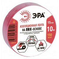 Изолента ПВХ 15мм*10м красная | код C0036556 | ЭРА