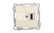 21 - Розетка 1xHDMI, сл.кость | код 2100-457-0102 | Mutlusan