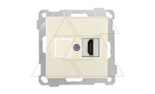 21 - Розетка 1xHDMI, сл.кость | код 2100-457-0102 | Mutlusan