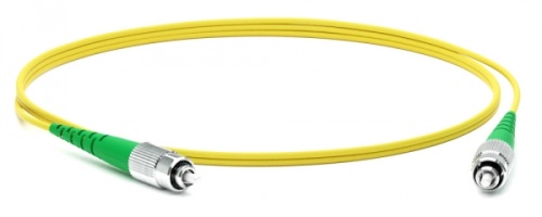 Патч-корд волоконно-оптический (шнур) SM 9/125 (OS2) FC/APC-FC/APC 2 мм simplex LSZH 10 м, Hyperline FC-S2-9-FC/AR-FC/AR-H-10M-LSZH-YL | код 250662 | Hyperline