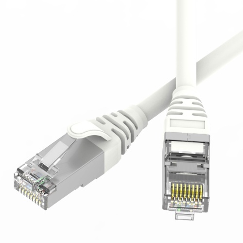 Патч-корд экранированный SLIM CAT6 U/FTP 4х2, 28 AWG, LSZH, белый, 0,3м | код RN6UF4503WH-28 | DKC