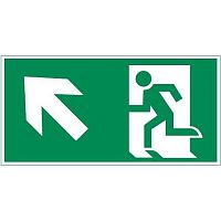 Пиктограмма ФИГУРА/СТРЕЛКА ВЛЕВО ВВЕРХ 300х150мм для аварийно-эвакуационного светильника IP65 Vision/IP65 Basic | код V5-EM03-60.003.017 | Вартон