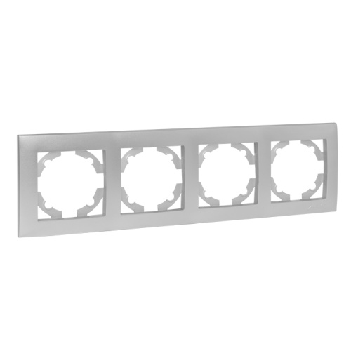 Валенсия Рамка 4-местная сталь | код EWM-G-304-30 | EKF Валенсия Рамка 4-местная сталь | код EWM-G-304-30 | EKF