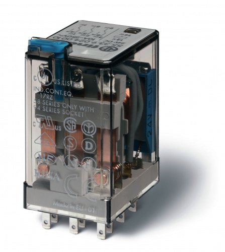 Миниатюрное универсальное электромеханическое реле, монтаж в розетку, 3CO 10A, контакты AgNi, катушка 24В АC, степень защиты RTI, опции: кнопка тест | код 553380240010 | FINDER Миниатюрное универсальное электромеханическое реле, монтаж в розетку, 3CO 10A, контакты AgNi, катушка 24В АC, степень защиты RTI, опции: кнопка тест | код 553380240010 | FINDER