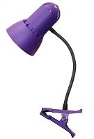 Cветильник Надежда ПШ 40 Вт Е27 б/л на прищепке гибкая стойка фиолетовый | код | Трансвит