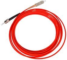 Патч-корд оптический LANMASTER, LSZH, симплексный, ST/PC-SC/PC, MM 50/125, 15 м | код LAN-ST-SC/OM2-15 | LANMASTER