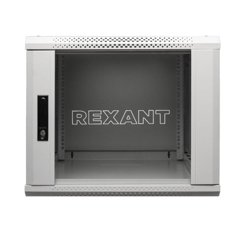 Шкаф настенный 12U 600х600х635мм стеклянная дверь RAL 7035 серый | код 04-1266-111 | REXANT фото 4