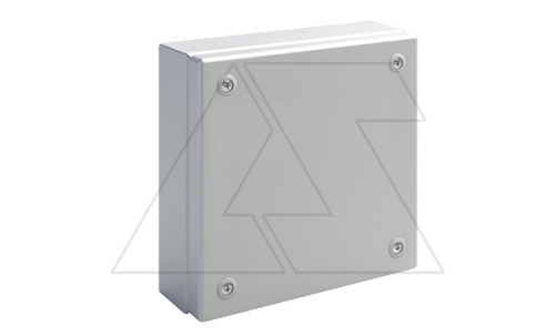 Коробка распределительная EGRAN 200x200x80 (ВxШxГ) с крышкой на 4-ех невыпадающих 1/4 винтах, сталь 1,2мм, RAL7035, IP66 | код EG020208.A | ETA
