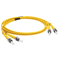 Патч-корд оптический LANMASTER, LSZH, дуплексный, ST/UPC-ST/UPC, SM OS2, 10 м | код LAN-2ST-2ST/SU-10 | LANMASTER
