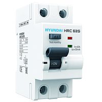 Устройство защитного отключения HRC63S 2PG4S0000C 00016F 2 полюса, 16A, 30mA (STANDARD) | код 13.05.000051 | HYUNDAI