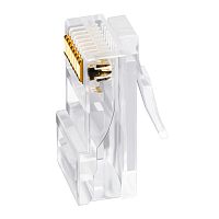 Коннектор RJ45 тип EZ, 8P8C, STP, Cat.6, универсальный, покрытие 50 микрон,100 шт. | код LAN-EZ45-8P8C/S6-100 | LANMASTER
