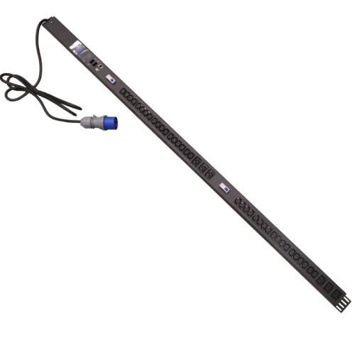 Блок розеток вертикальный, 1-фазный с автоматом, общий мониторинг по RS-485 и IP, 32A / 250V, 6xC19 + 36xC13, шнур 3.0 м, разъем IEC309 | код TWT-PDVMT1-6x36-32A | TWT Блок розеток вертикальный, 1-фазный с автоматом, общий мониторинг по RS-485 и IP, 32A / 250V, 6xC19 + 36xC13, шнур 3.0 м, разъем IEC309 | код TWT-PDVMT1-6x36-32A | TWT