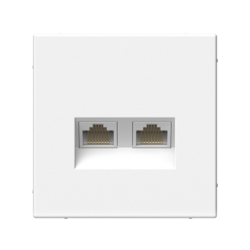 ARTGALLERY РОЗЕТКА двойная компьютерная RJ45+RJ45, кат.6А, механизм, ЛОТОС | код GAL001388 | Systeme Electric